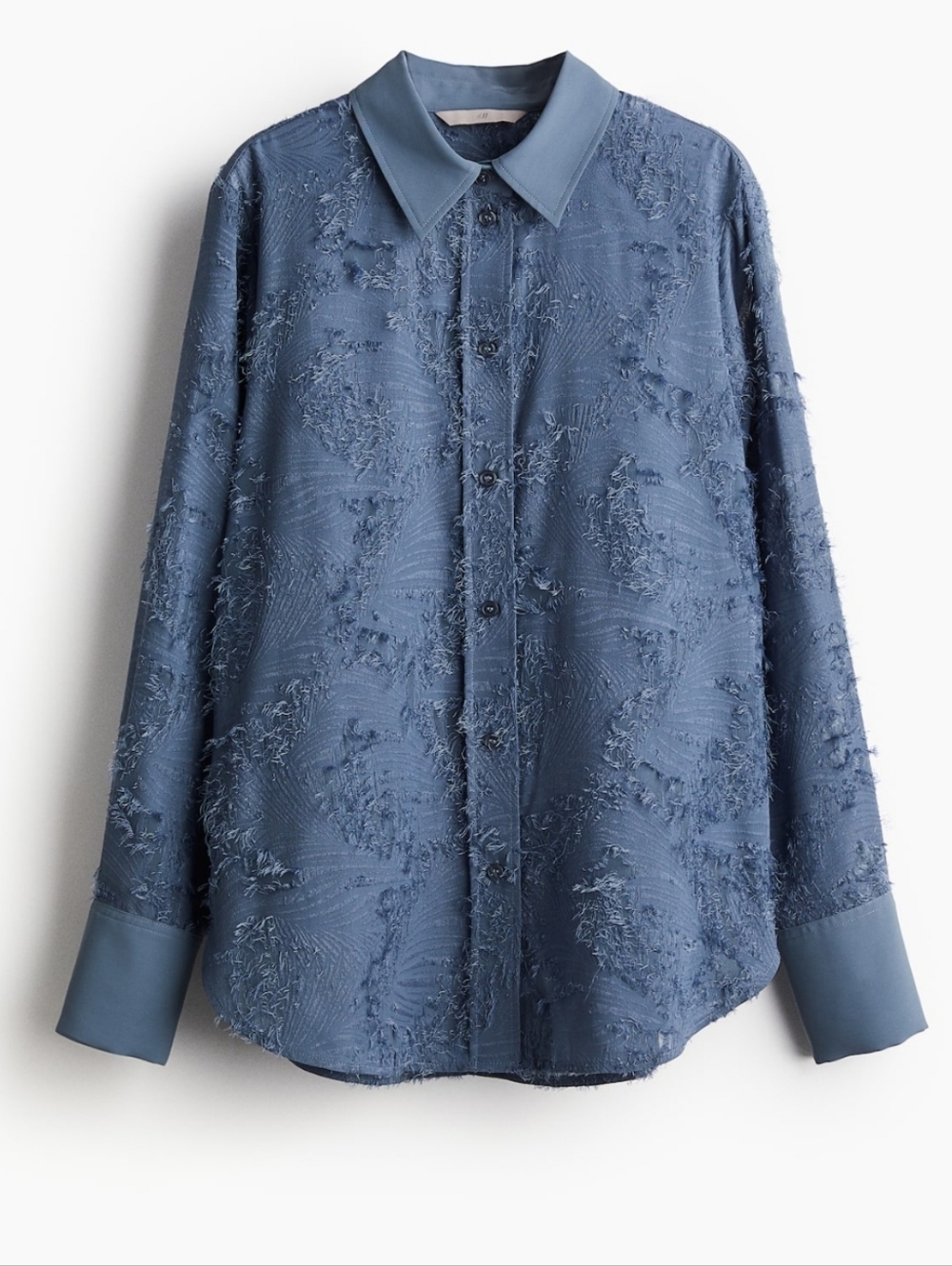 H&M Blue Textured Shirt